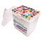 Angels Craft 48 Count Dual Tip Alcohol Markers in Primary Colors Includes Clear Plastic Storage Case